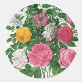  bloeiende bloemen, Rozen van de lentuin Ronde Sticker (Voorkant)