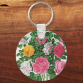  bloeiende bloemen, Rozen van de lentuin Sleutelhanger (Voorkant)