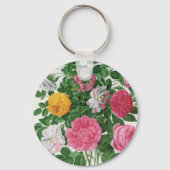  bloeiende bloemen, Rozen van de lentuin Sleutelhanger (Achterkant)