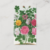  bloeiende bloemen, Rozen van de lentuin Visitekaartje (Achterkant)