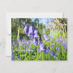 Bloeiende Bluebells - gepersonaliseerd Briefkaart