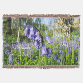 Bloeiende Bluebells - Gepersonaliseerde Moederdag Deken