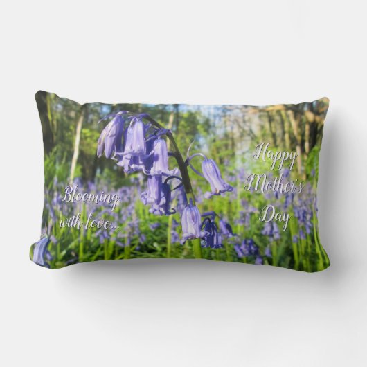 Bloeiende Bluebells - Gepersonaliseerde Moederdag Kussen (Voorkant)