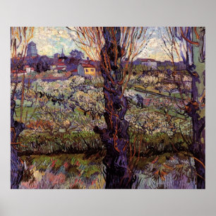 Bloeiende boomgaard, Arles door Vincent van Gogh Poster