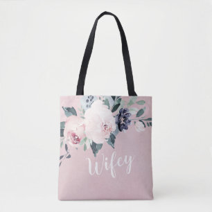 Bloeiende botanische blos bloesem gepersonaliseerd draagtas