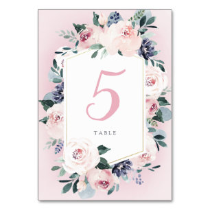 Bloeiende botanische blush waterverf bloemenbruilo kaart