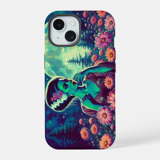 Bloeiende bruid iPhone 15 hoesje (Achterkant)