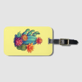  bloeiende cactus bagagelabel (Voorkant (horizontaal))