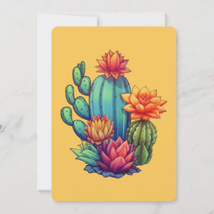 bloeiende cactus bedankkaart