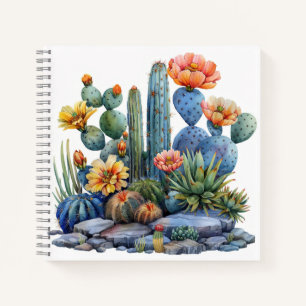 Bloeiende cactussen en vetplanten notitieboek