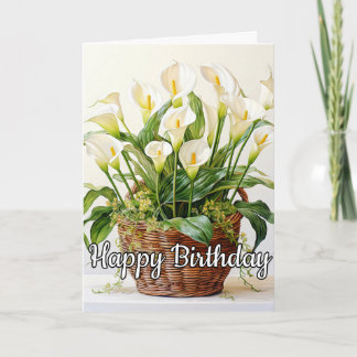 Bloeiende Calla Lily Bloemen Kaart