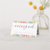 Bloeiende Chique Floral Gereserveerde Zitplaatsen  (Voorkant)