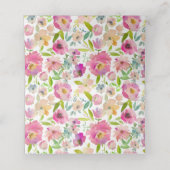 Bloeiende Chique Floral Gereserveerde Zitplaatsen  (Binnenkant ongevouwen)