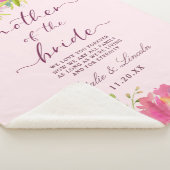 Bloeiende Chique Mint & Blush Moeder van de Bruid Sherpa Deken (3/4)