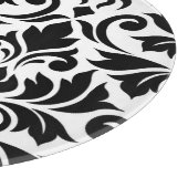 Bloeiende Damask Art I Zwart op Wit Snijplank (Hoek)