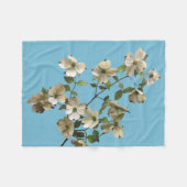 Bloeiende Dogwood Tree Branch Fleece Deken (Voorkant (Horizontaal))