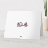 Bloeiende doorlopende lijn nutella en bloemen kaart (Achterkant)