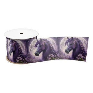 Bloeiende dromen: het Paarse Floral Fantasy Horse Lint