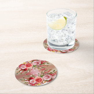 Bloeiende Elegantie: Floral Paper Onderzetters