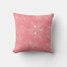 Bloeiende Elegantie – Zachte Roze Bloemenkussen