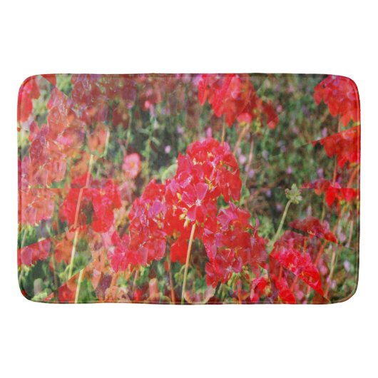 Bloeiende geraniums.... badmat (Voorkant)