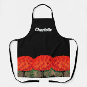 Bloeiende geraniums gepersonaliseerd Schort (Voorkant)