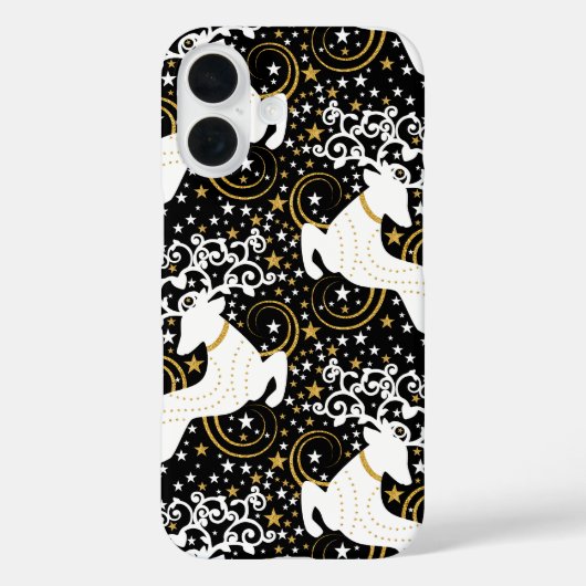 Bloeiende gouden kerst bloemenhert Case-Mate iPhone case (Achterkant)