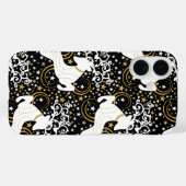 Bloeiende gouden kerst bloemenhert Case-Mate iPhone case (Achterkant (horizontaal))