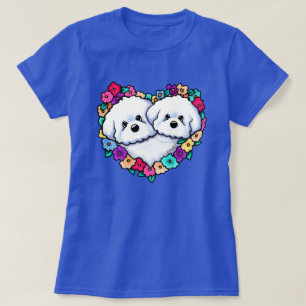 Bloeiende Hart Bichons T-shirt