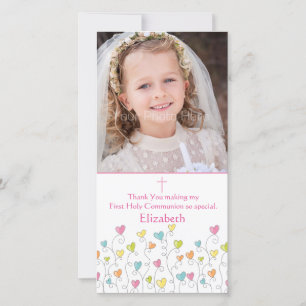 Bloeiende Harten, Religieuze Fotokaart Bedankkaart