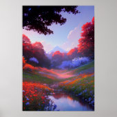 Bloeiende Haven in het Bos Poster (Voorkant)