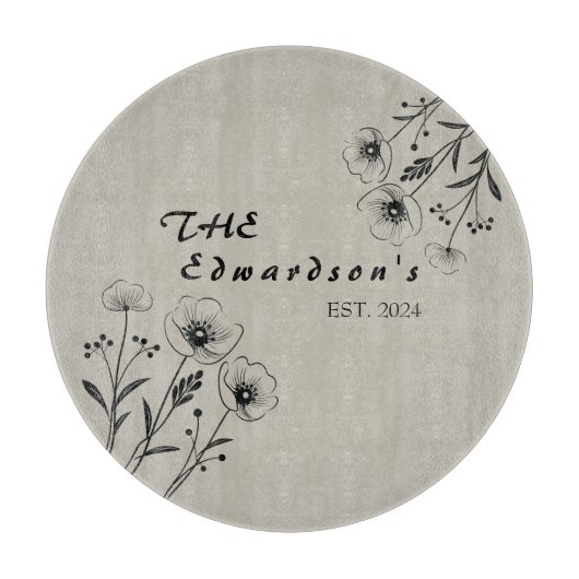 Bloeiende herinneringen snijplank (Voorkant)