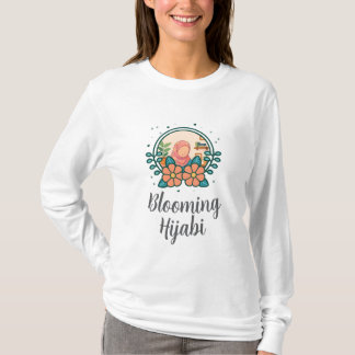 Bloeiende Hijabi T-shirt (lange mouwen)