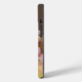 Bloeiende Hydrangea Floral op Derby Brown Case-Mate iPhone Case (Achterkant / Links)