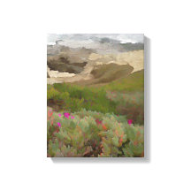 Bloeiende Iceplants door de oceaan