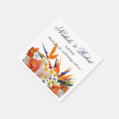 Bloeiende Joy-Tropische Bloemen Huwelijk Custom Servetten (Hoek)
