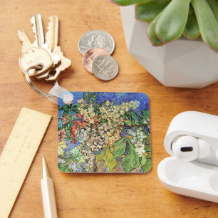 Bloeiende Kastanje Takken door Vincent van Gogh Sleutelhanger