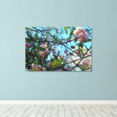 Bloeiende kers, Natuur, Boom, Bloesem, Canvas (Insitu (Houten vloer))