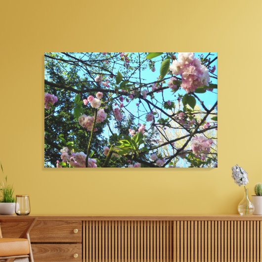 Bloeiende kers, Natuur, Boom, Bloesem, Canvas (Insitu (Woonkamer))