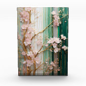Bloeiende Kersenbloesem Muur Fotoblokken (Voorkant)