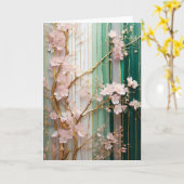 Bloeiende Kersenbloesem Muur Kaart (Gele Bloem)