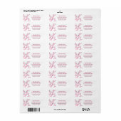 Bloeiende Kersenbloesem Roze Wit | Trouwen Etiket (Full Sheet)