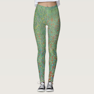 Bloeiende klaprozen - Gustav Klimt Leggings