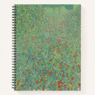 Bloeiende klaprozen - Gustav Klimt Notitieboek