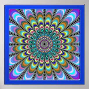 Bloeiende kleur bloesems poster