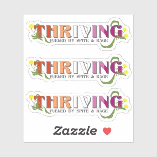 Bloeiende lesbische trots sticker (Vel)