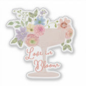 Bloeiende Liefde Bloemen Sticker (Voorkant)