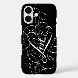 Bloeiende liefde kalligrafie belettering geheim ha iPhone 16 hoesje