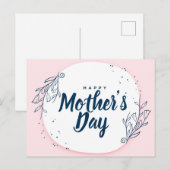 Bloeiende Liefde: Moederdag Floral Kaart Design (Voorkant / Achterkant)