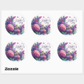 Bloeiende lila's Moederdag Floral Sticker (Vel)